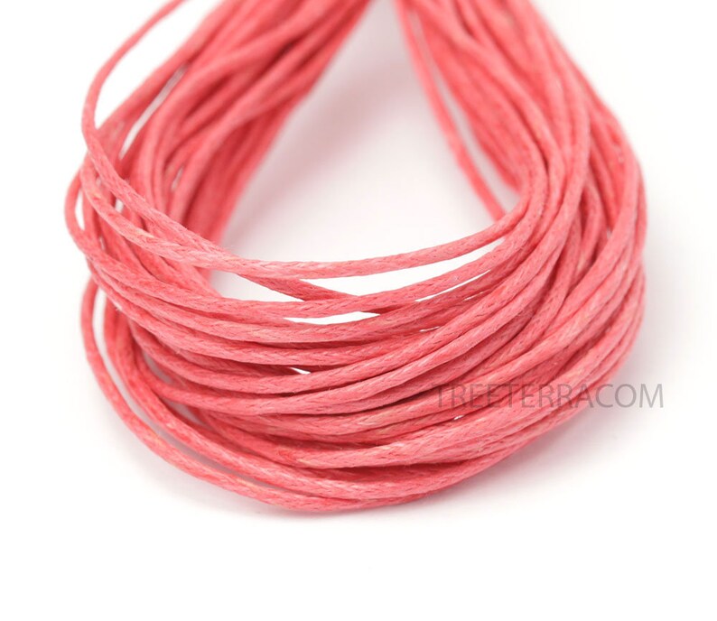30ft 1mm Waxed Polished Cotton Cord Braided Cotton String Etsy