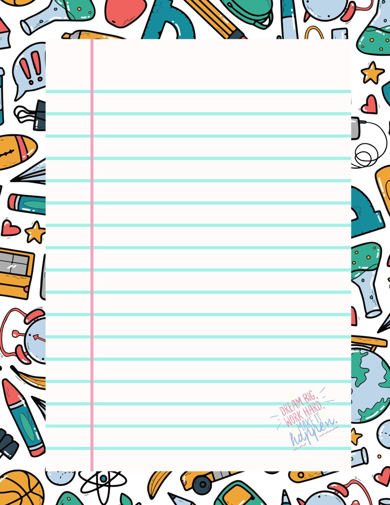 Teacher Themed Digital Printable Notepad - Etsy