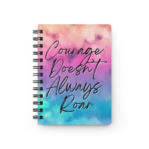 Affirmation Journal, Positive Thinking Notebook, Courage Journal, Spiral Bound Journal for Self-Reflection