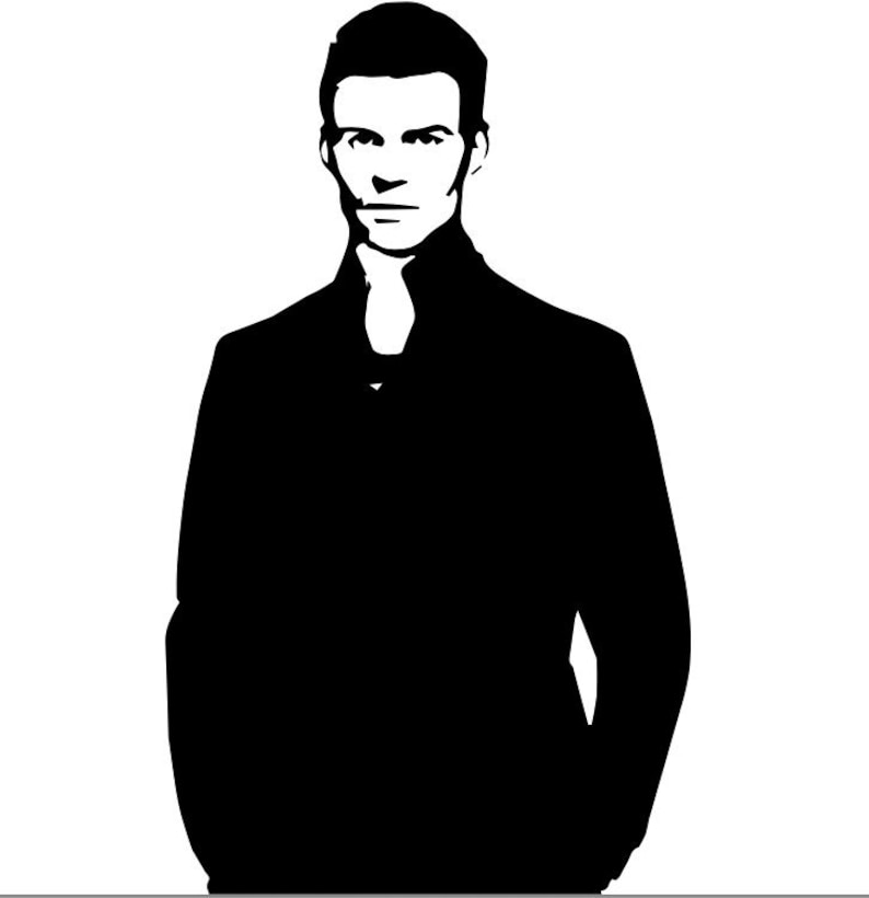 Download Elijah Mikaelson Vampire Diaries Silhouette SVG for T-Shirt | Etsy