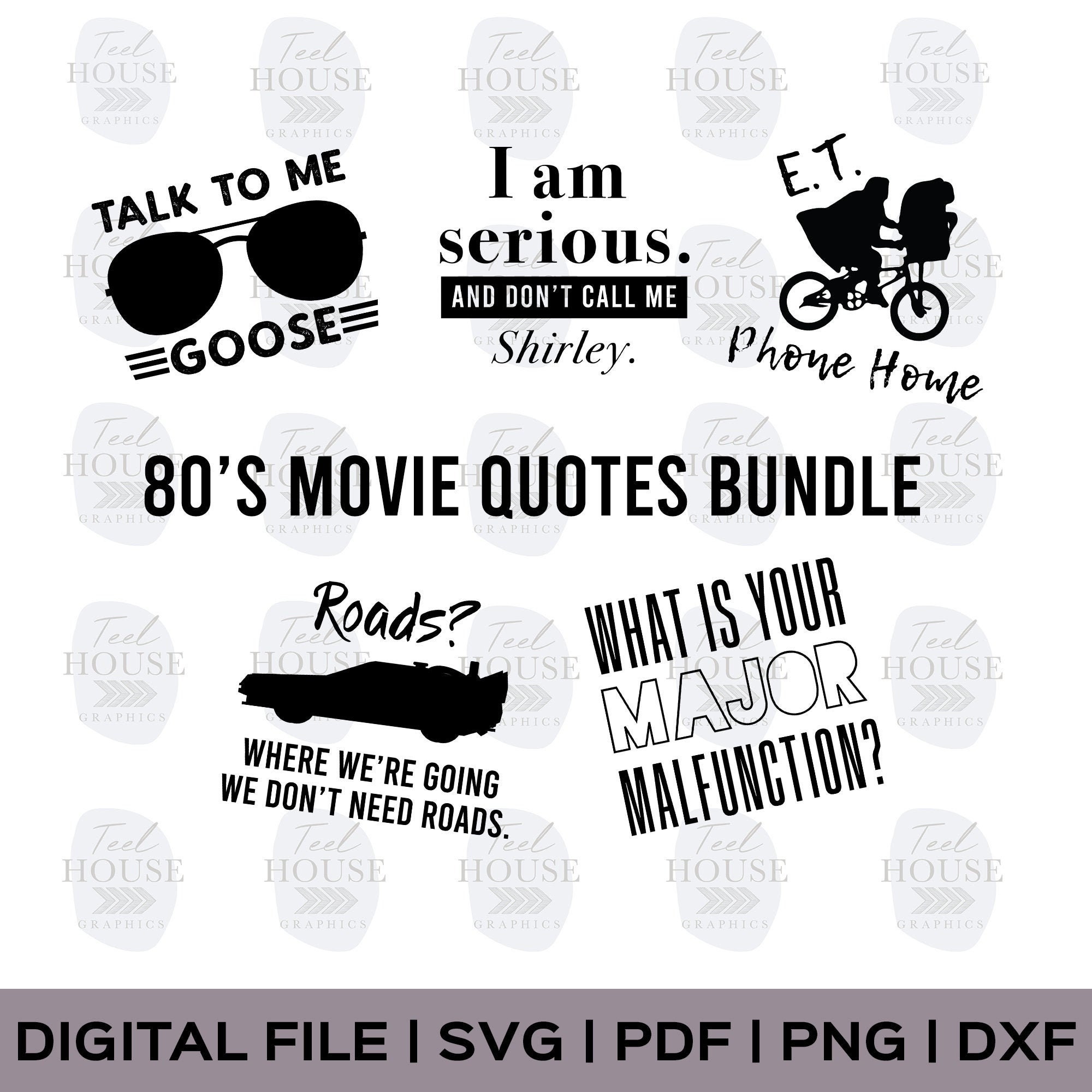 Download 80s Movie Quotes Bundle Svg Png Pdf For T Shirt Designs Etsy