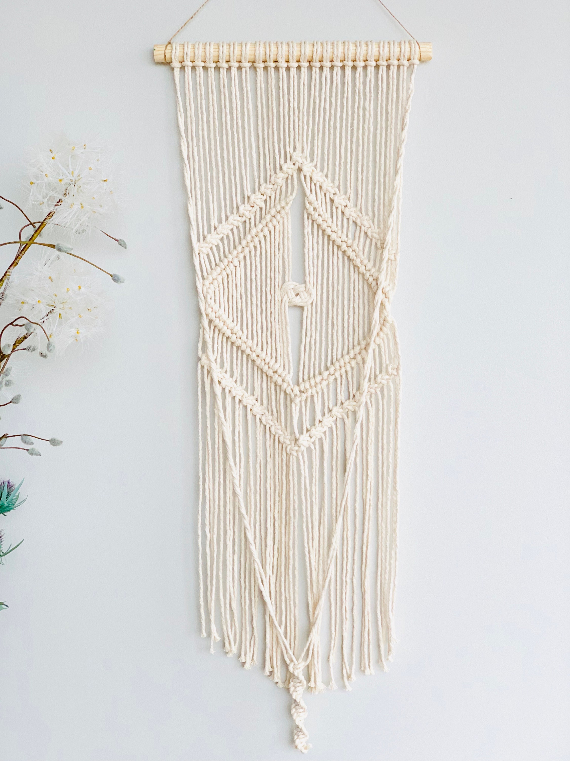 Large Bohemian Macrame Wall Hanging Extra Long Macrame Wall Etsy