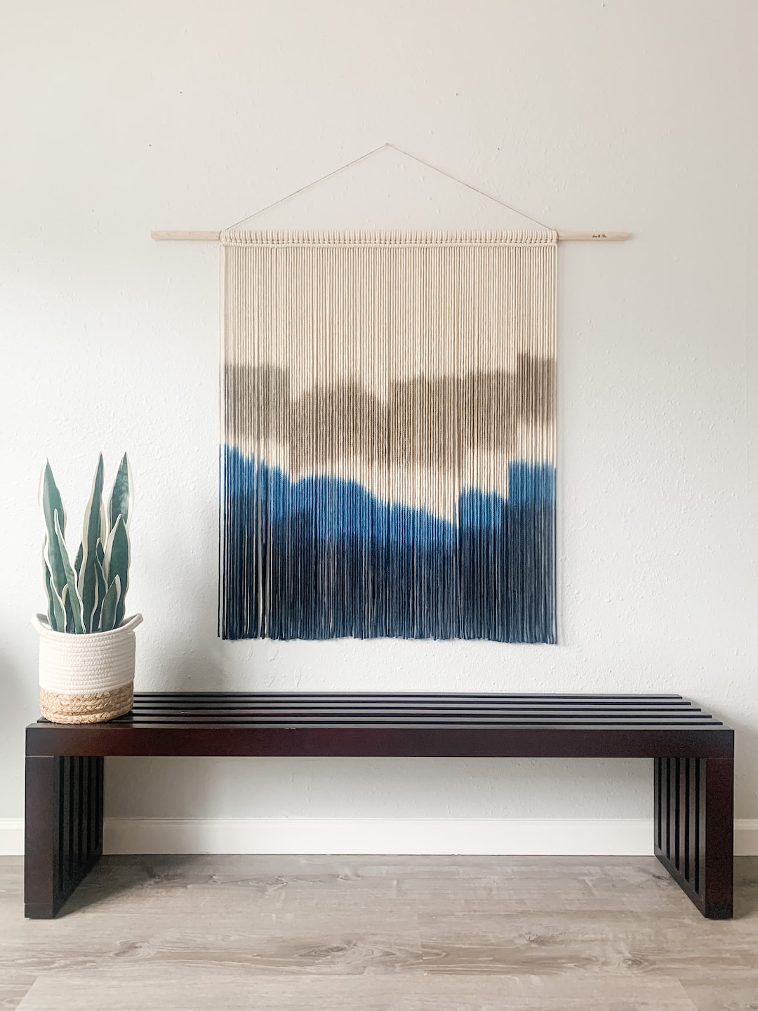 Extra Large Hand Dyed Modern Macrame Wall Hanging / Fiber Art / Boho ...