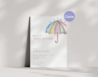 Baby Sprinkle Baby Shower Invitation Template, DIY, Personalize, Customize