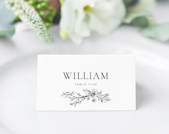 PRINTED Formal Wedding Name Cards, Wedding Place Cards, Escort Cards, Traditional place card, Simple Name Card