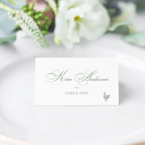 PRINTED Formal Wedding Name Cards, Wedding Place Cards, Escort Cards, Traditional place card, Romantic Name Card image 1