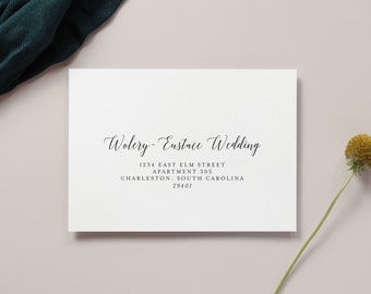 Return RSVP Envelope Printed Addressing, Wedding Envelope Addressing, Return Address on Envelope for Response Envelopes