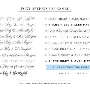 PRINTED Formal Wedding Name Cards, Wedding Place Cards, Escort Cards, Traditional place card, Romantic Name Card image 3