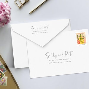 Envelope Addressing, Wedding Envelope Addressing, Guest Envelope Addressing, Return Address on Envelope image 1