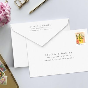 Envelope Addressing, Wedding Envelope Addressing, Guest Envelope Addressing, Return Address on Envelope image 2