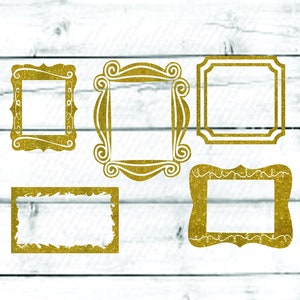 picture frame svg, png, dxf, clipart for cricut and silhouette