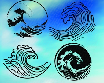 Ocean Waves SVG: Beach Surf Clipart (Digital Download)