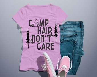Camp Hair Don't Care SVG: Camping Humor Cut File (Digital Download)