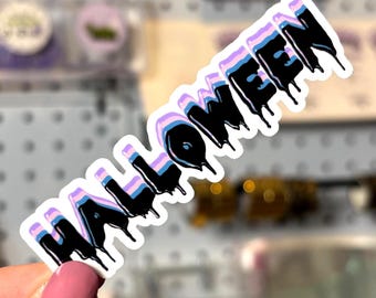 Pastel Goth Halloween Treat Stickers | Spooky Creepy Vinyl Decal