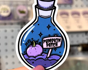 Pumpkin Potion Vinyl Sticker | Pastel Goth Halloween Decal (Waterproof)