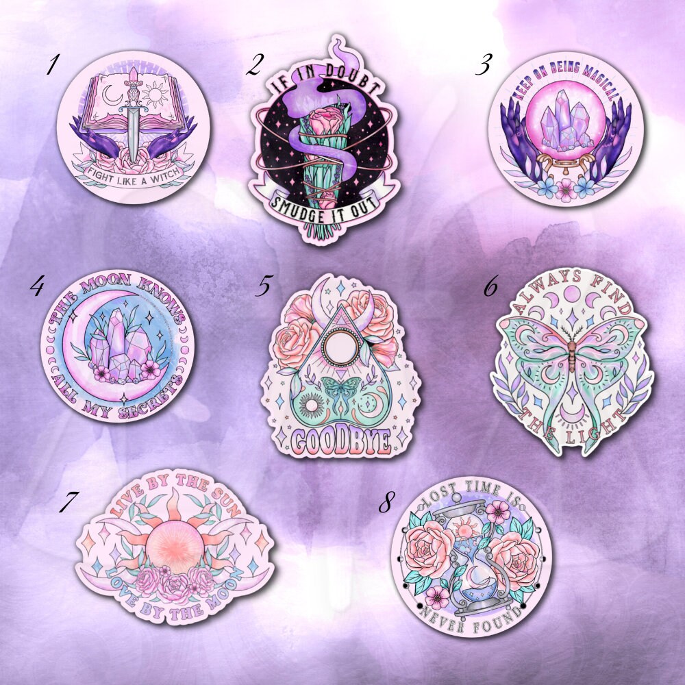 Pastel Goth Witch Sticker Pack Witchy Vibes Pastel Goth Etsy