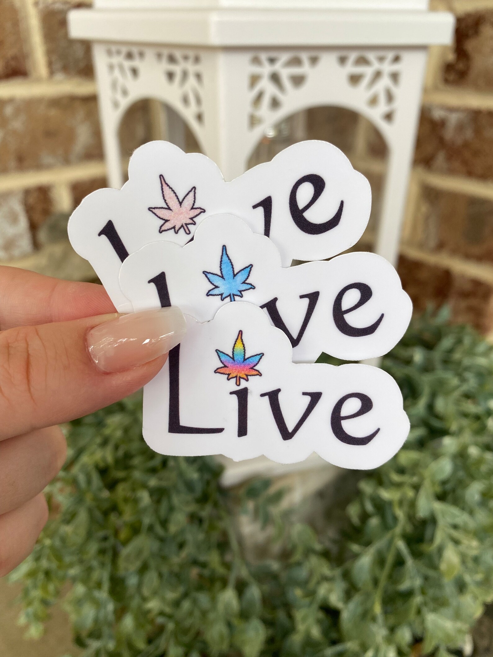 Live 420 Sticker Decal Stoner Girl Aesthetic Sticker Weed Etsy