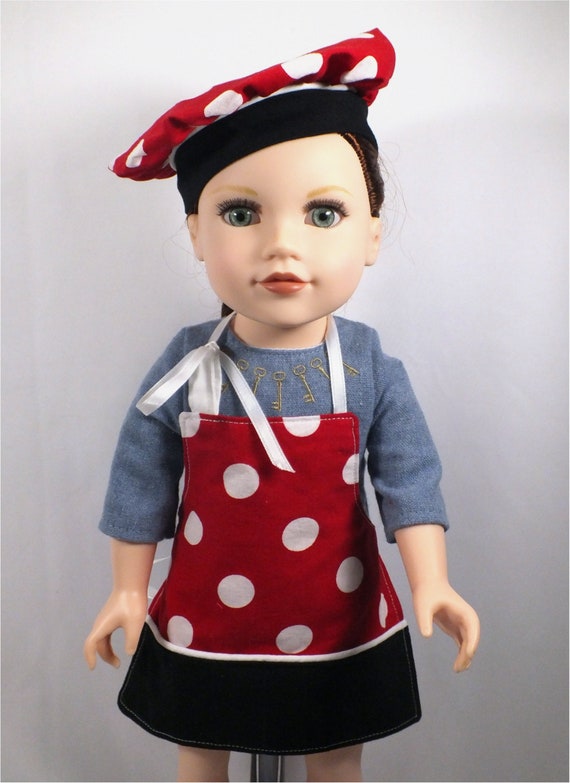 minnie mouse apron and chef hat