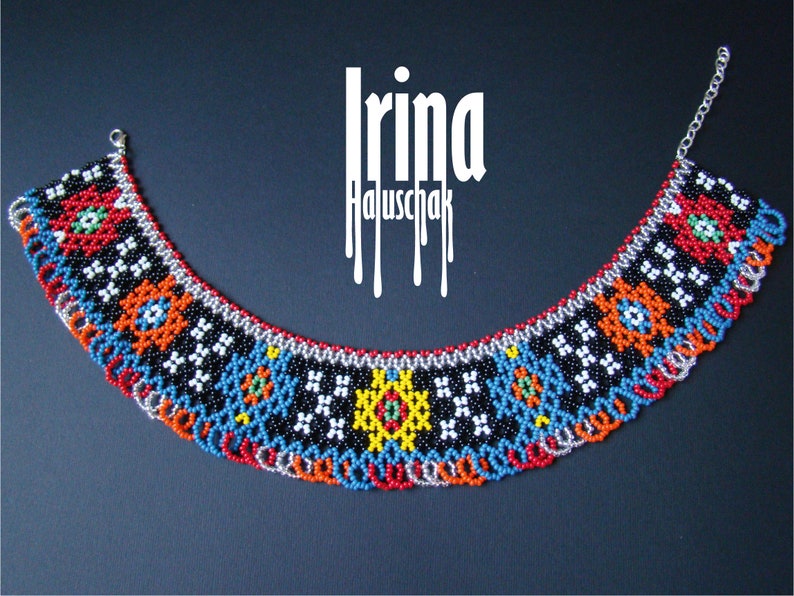 Traditional Ukrainian Jewelry Ukraine Beaded Necklace Boho Etsy