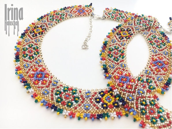 Sylianka Verkhovynska from beads – Starlight necklace