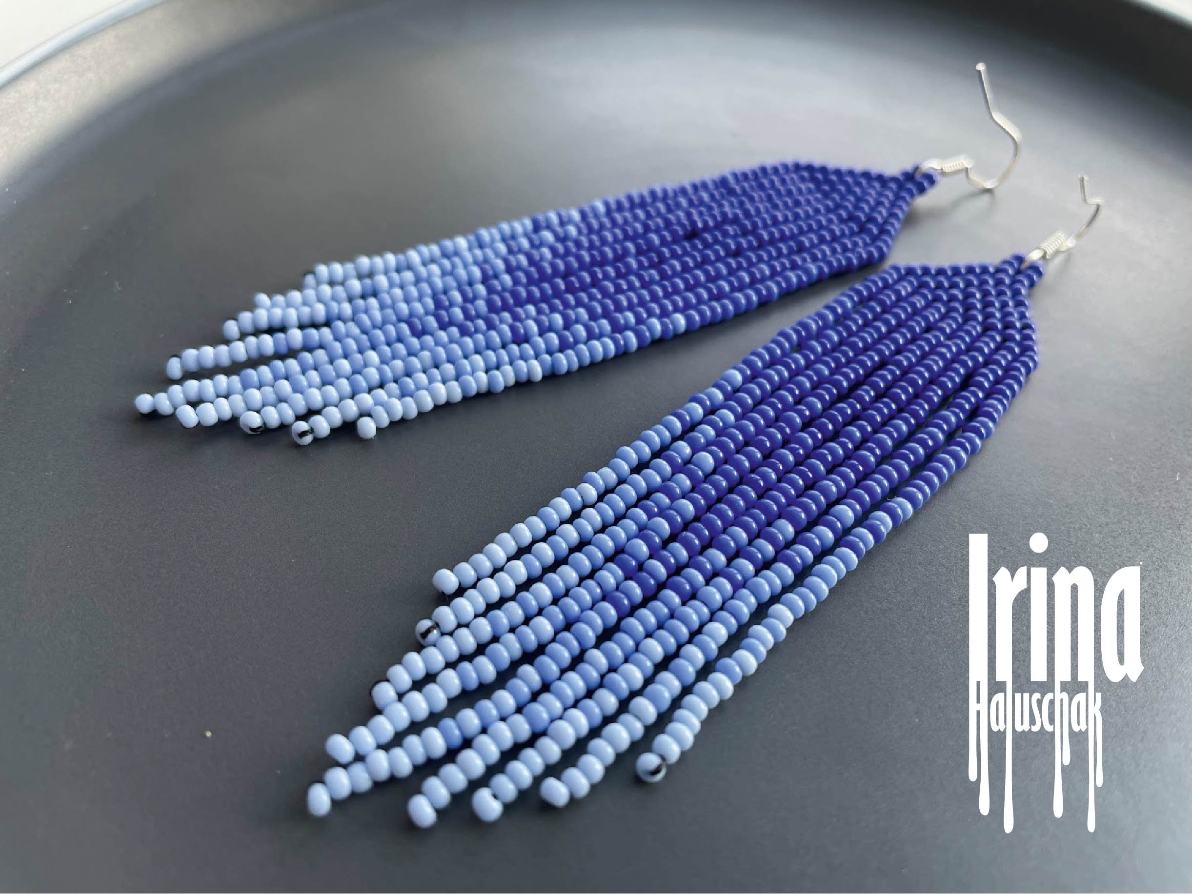 Ombre beaded earrings deals