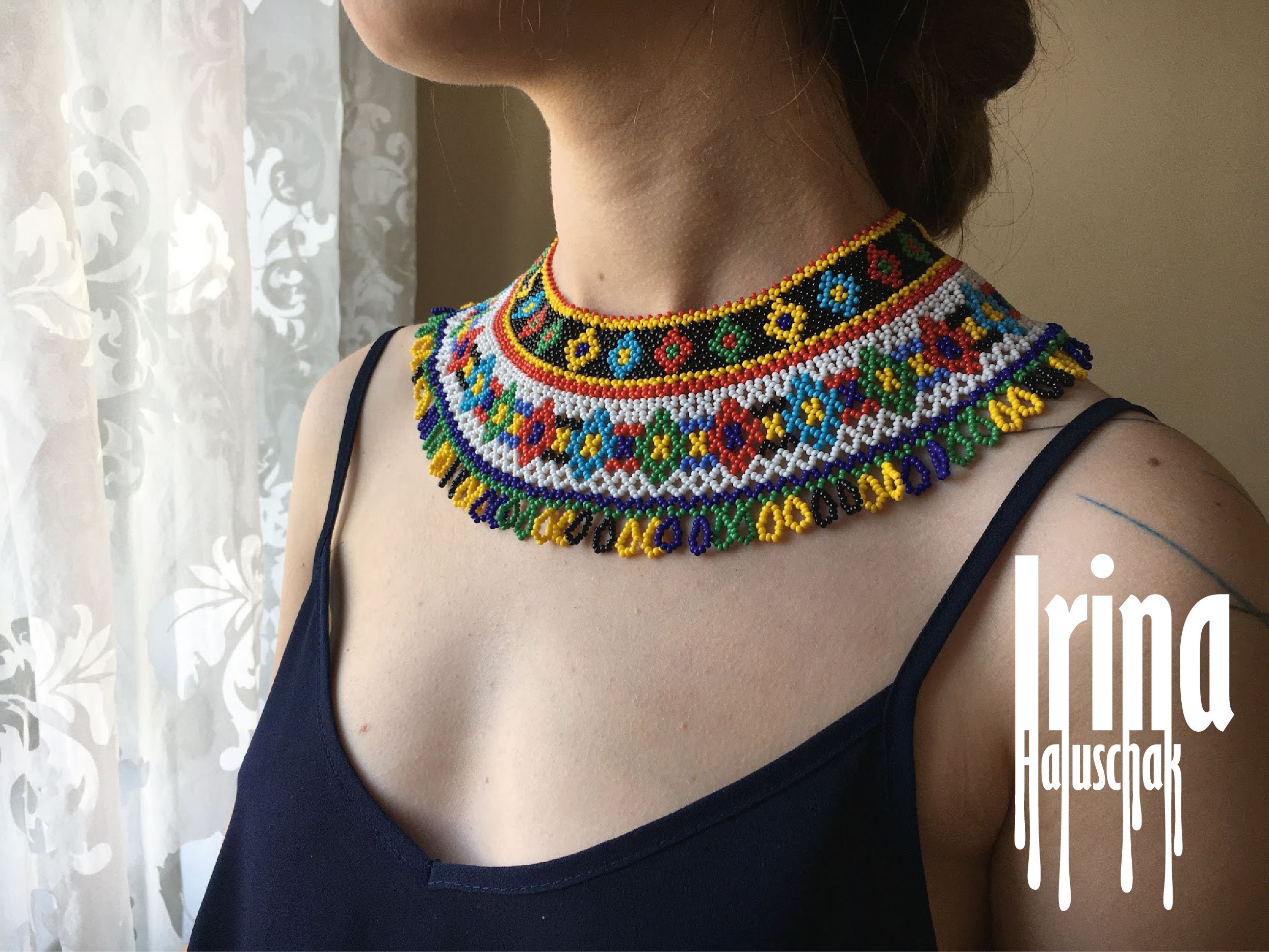 Sylianka Verkhovynska from beads – Starlight necklace