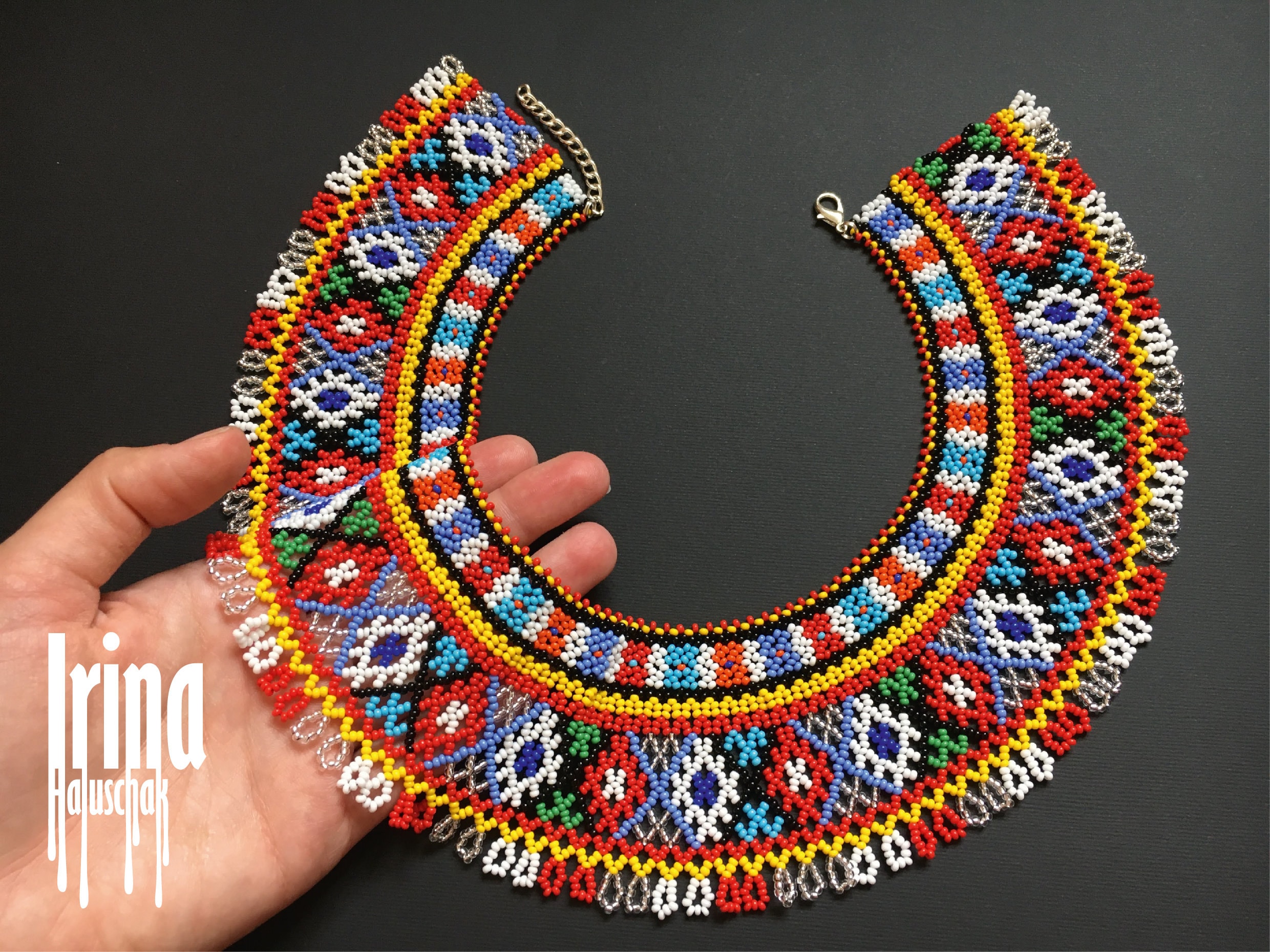 Traditional Ukrainian beaded necklace sylyanka. Vyshyvanka | Etsy