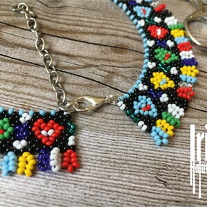 Heart beaded necklace Ukraine jewelry Replica of ancient ukrainian necklace Sylyanka Vyshyvanka gerdan Cute tiny stylish necklace Boho style image 8