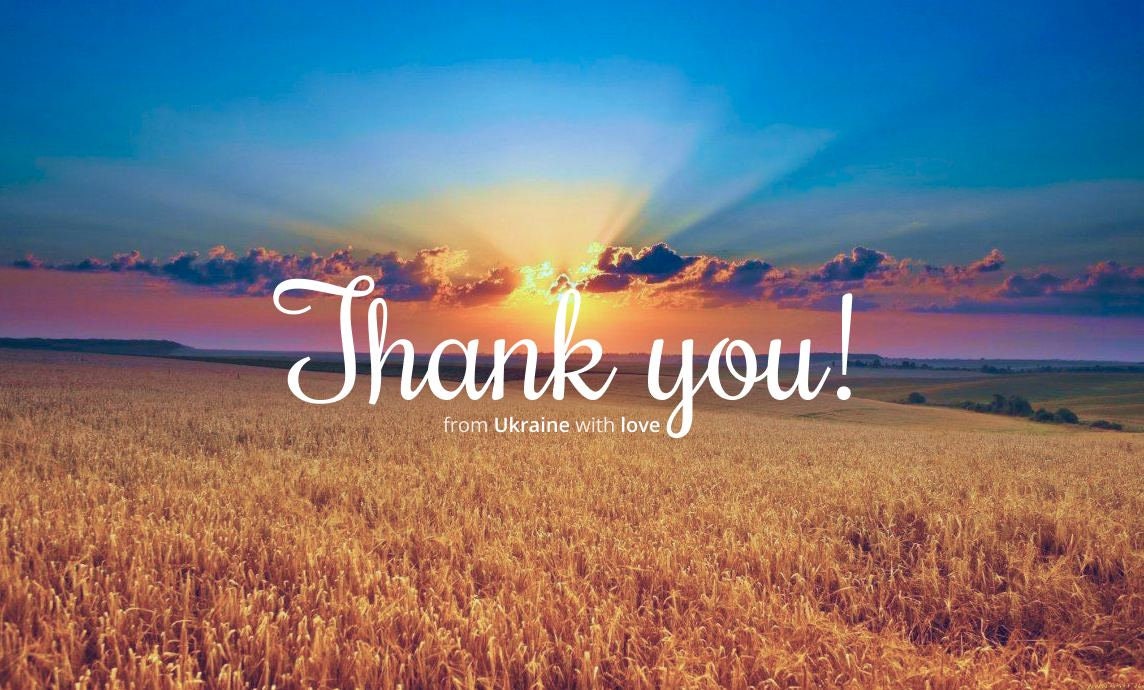 Ukraine Thank You From Ukraine With Love Gift Card Etsy Ireland