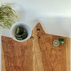 Romeo and Juliet Cutting Board Set, Nesting Cutting Boards, Serving Tray, Handcrafted, Hardwood, Cuddling Board Set, His and Hers