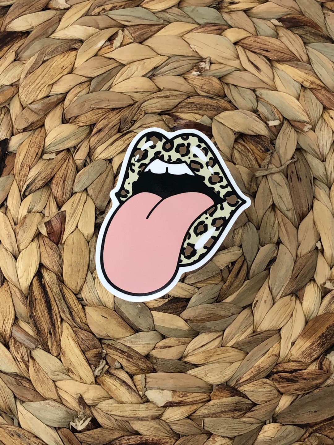 Sticker Cheetah Sticker, Cheetah Print Lips, Cheetah Print, Beige ...