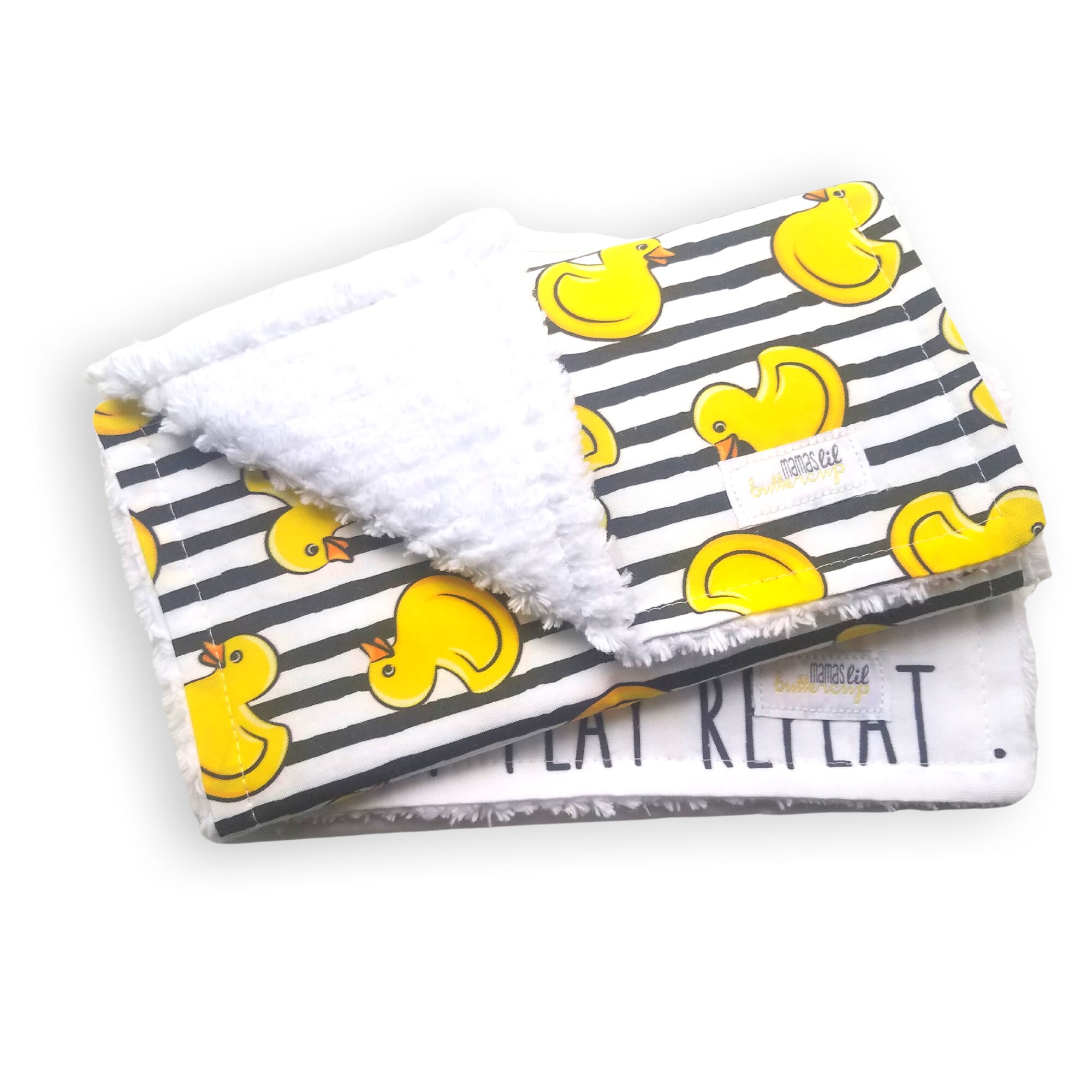 Gender Neutral Burp Cloth Set Set of 2 Duck Burp Cloth Baby Etsy