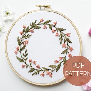 May Floral Embroidery Pattern // Lily Embroidery Pattern // DIY Embroidery // Digital Embroidery Pattern // Birth Flower Embroidery