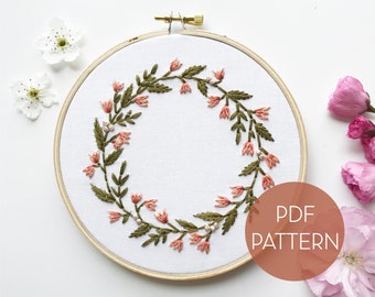 5月の花の刺繍パターン // ユリの刺繍パターン // DIY 刺繍
