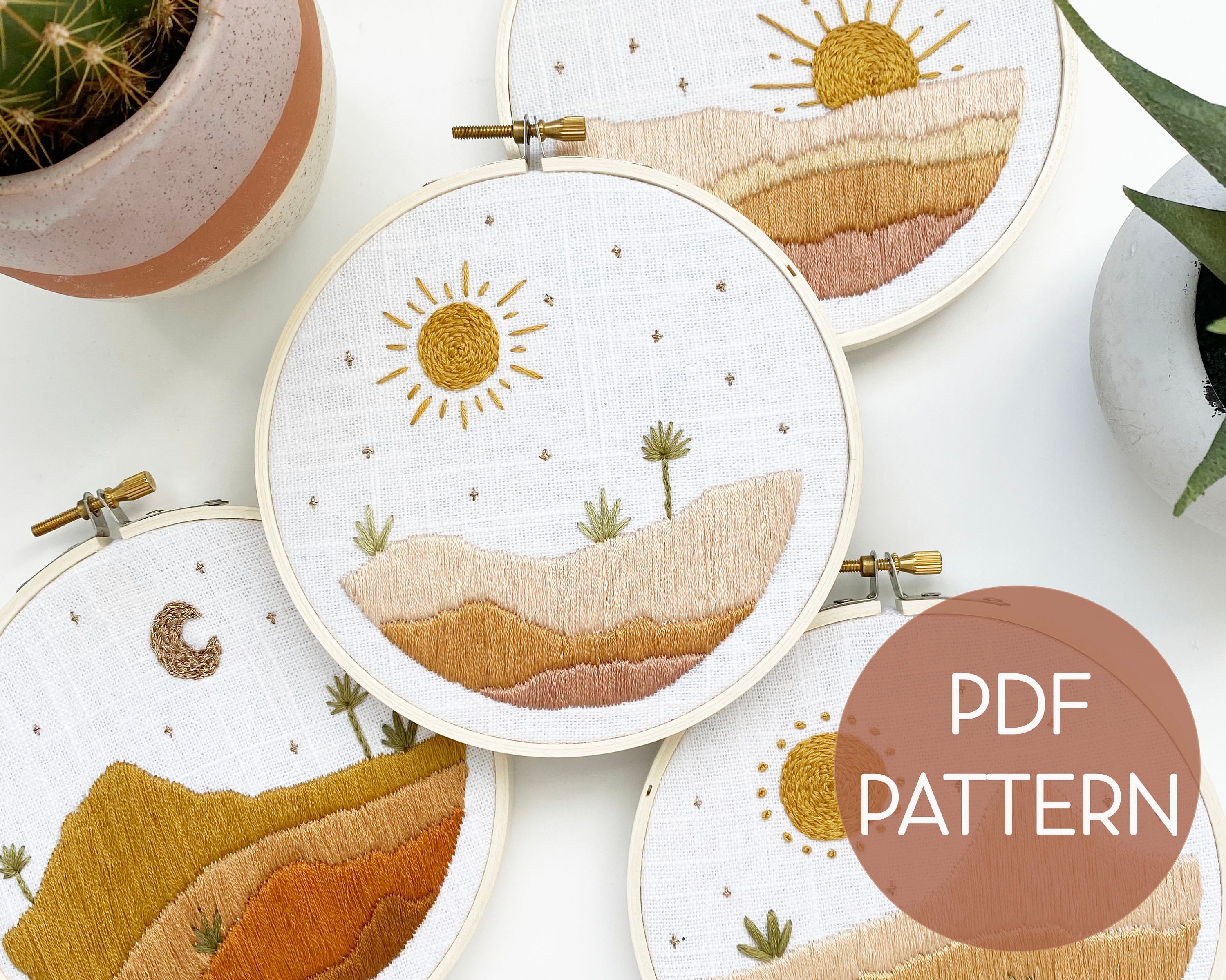 Desert Embroidery Etsy