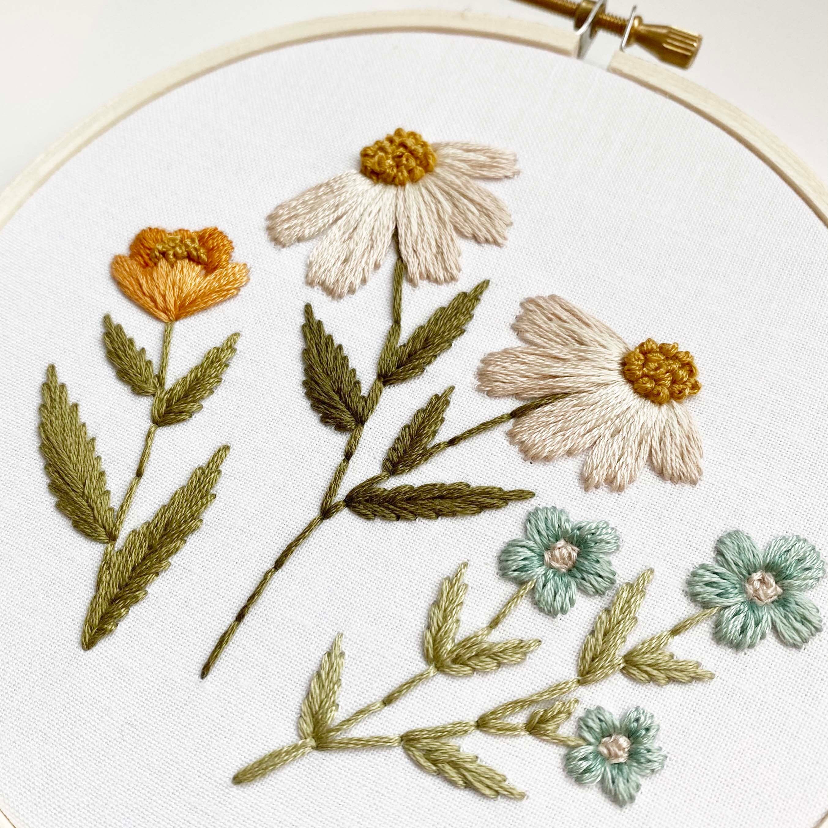 Wildflower Embroidery Pattern // PDF Pattern // Digital Etsy