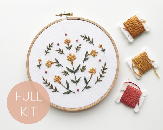 Birth Month Flower Embroidery Kit
