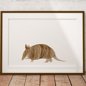 Watercolor Texas Armadillo art Print, Texas Art, Cowboy Wall Art Print, Western Print, Farmhouse Decor, ranch wall decor