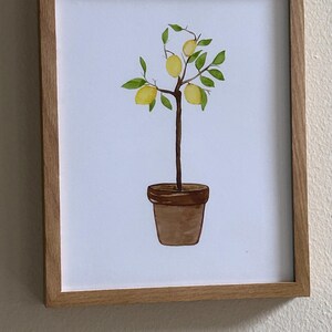 Watercolor Lemon Tree Print, Citrus Tree Painting, Lemon Tree Print, Citrus Lover Art, Kitchen Wall Art, Home Decor Wall Art, Lemon Lover image 8