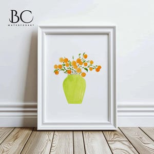 Aquarell Orangenbaum, Zitrus Baum Malerei, Orangenbaum Druck, Zitrus Liebhaber Kunst, Küche Wandkunst, Wohnkultur Wandkunst, Galerie Wandkunst