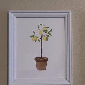 Watercolor Lemon Tree Print, Citrus Tree Painting, Lemon Tree Print, Citrus Lover Art, Kitchen Wall Art, Home Decor Wall Art, Lemon Lover image 6