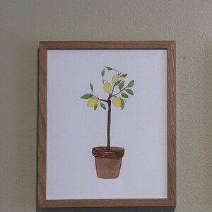 Watercolor Lemon Tree Print, Citrus Tree Painting, Lemon Tree Print, Citrus Lover Art, Kitchen Wall Art, Home Decor Wall Art, Lemon Lover image 5