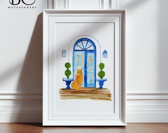 Watercolor Tiger Art Print: Big Cat Wall Decor