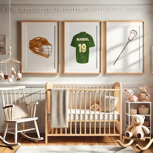 Personalisierte Lacrosse Kunstdrucke: Aquarell Bilder