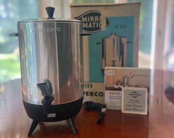 Vintage Mirro - Matic Electric Percolator Coffee Pot, 10 Cup