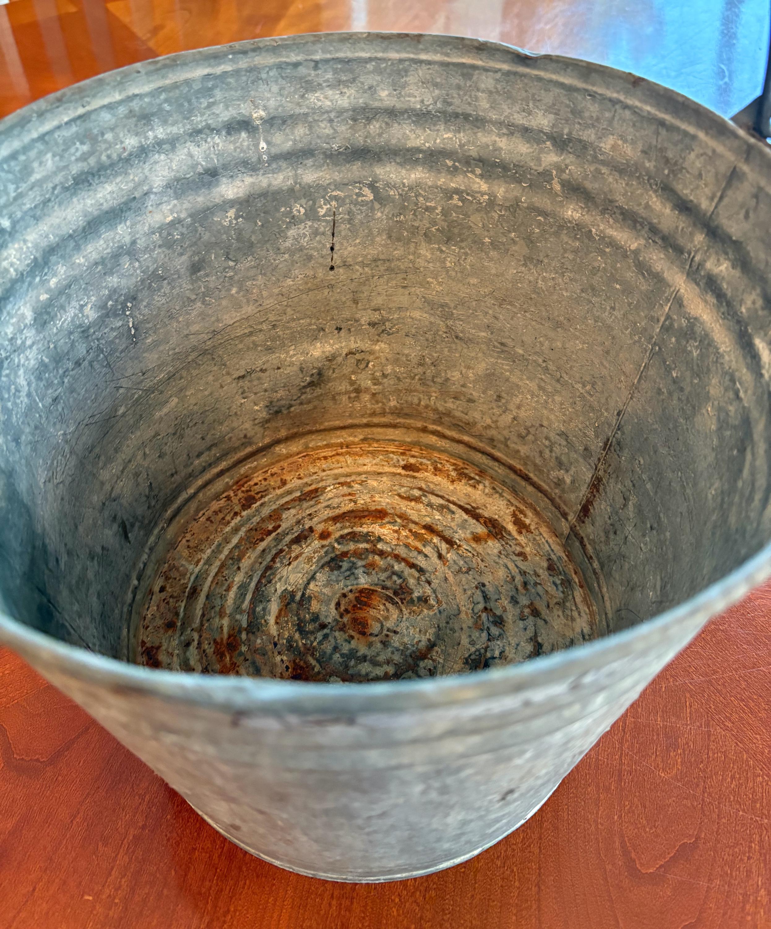 SEAU ANCIEN EN galvanisé Vintage EUR 30,00 - PicClick FR