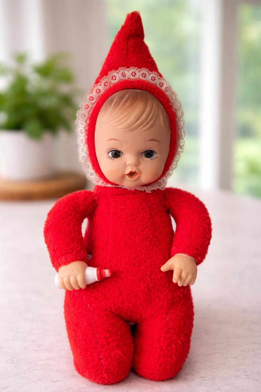 Vintage Rubber Face Baby Doll: 1960s Red Snowsuit, Bottle - Etsy