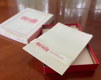 Juego de papelería vintage Merville con papel de escritura fino y sobres. Fabricado en EE. UU.