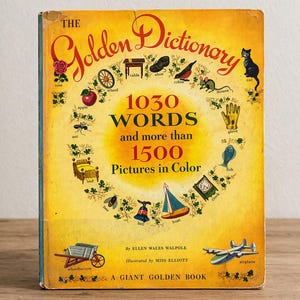 Vintage Illustrated Children Dictionary - Etsy