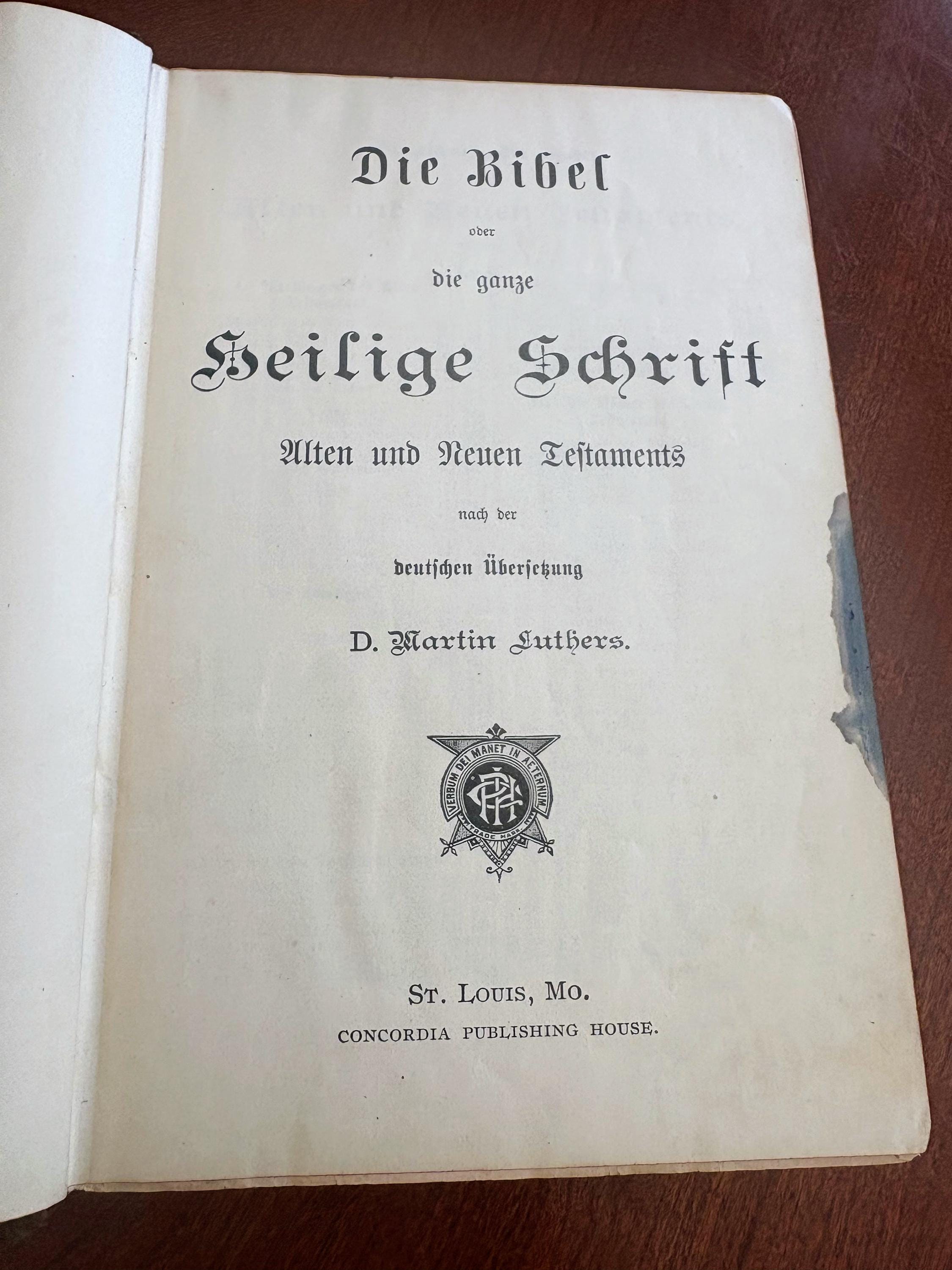 古文書版ドイツ語聖書 マルティン・ルター訳 コンコルディア出版